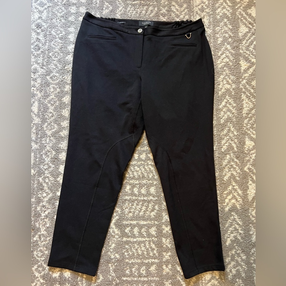 Talbots womenβs riding dalton Black Dress Pants size 16P (M107)